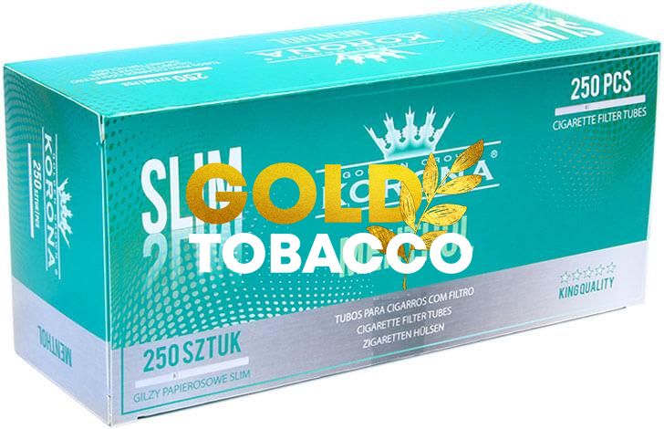 Сигаретні гільзи Slim Korona з Ментолом 250шт Slim mentol 250 фото