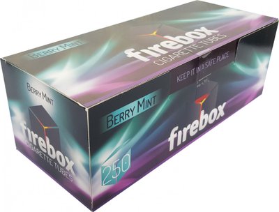 Сигаретные гильзы пропитаны с черничным ароматом Firebox Berry mint 200шт Firebox Berry mint фото