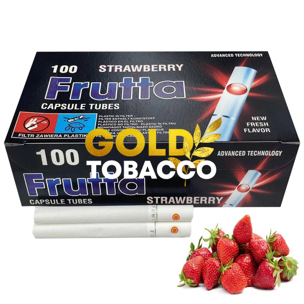 Гільзи для сигарет з капсулою Полуниця Frutta 100 клубника фото