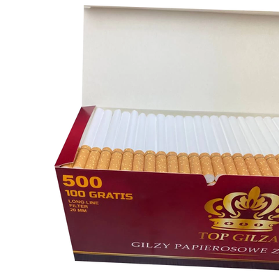 Гильзы для сигарет Top Gilza с длинным фильтром 20мм 500шт Top Gilza 20мм фото