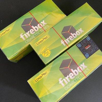 Ароматизовані сигаретні гільзи для тютюну Firebox Lemon Mint (лимон з м'ятою) 250шт