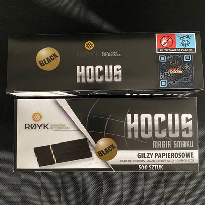 Чёрные сигаретные гильзы HOCUS BLACK 500шт Hocus-black фото