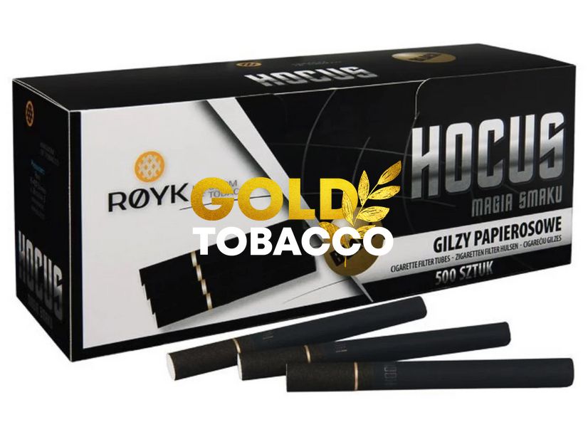 Чорні сигаретні гільзи HOCUS BLACK 500шт Hocus-black фото