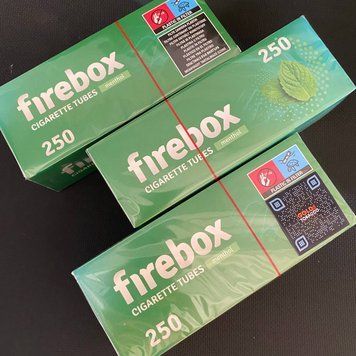Ароматизовані сигаретні гільзи для тютюну Firebox Menthol (ментол) 250шт